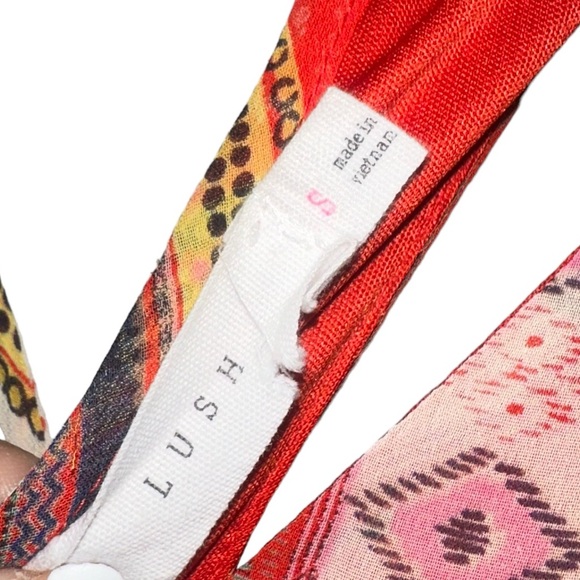 LUSH Aztec Print Halter Dress Size S - Picture 6 of 7